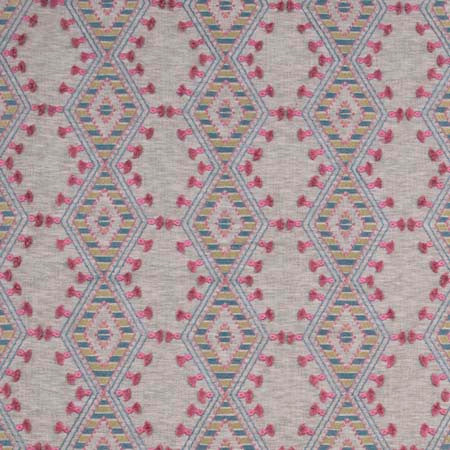 World Travels Jewel by Carole Designer Fabric Pink Jade 71% Polyester, 29% Cotton India 25,000 Wyzenbeek Double Rubs </p><p>Repeat: 6 1/4" V, 6 1/2" H 52" - Swanky Fabrics -