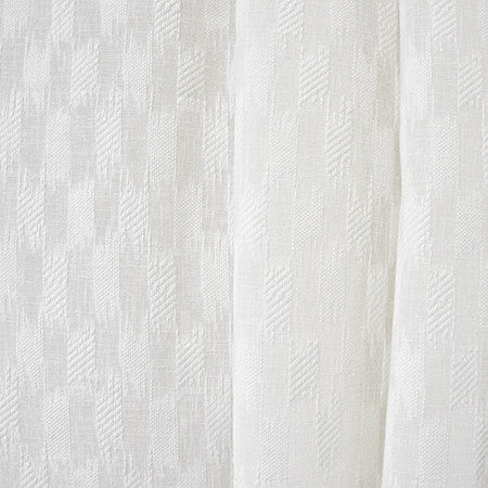 Bring It All White by Carole Designer Fabric Sheer Luxury 91% Polyester, 9% Cotton-Weighted Hem INDIA 6 7/8" V, 2 1/2" H 116" - Swanky Fabrics -