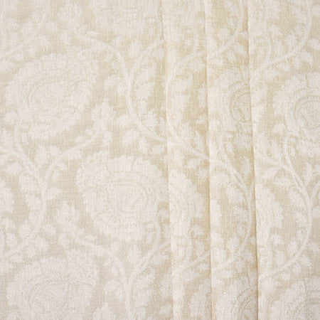 Give In Fawn by Carole Designer Fabric Sheer Luxury 93% Polyester, 7% Cotton-Weighted Hem INDIA 13 1/2" V, 9 7/8" H 116" - Swanky Fabrics -