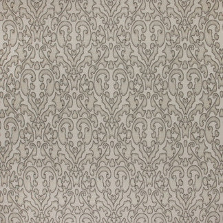 Faversham Carved Ivory by Carole Designer Fabric Sandalwood 60% Polyester, 20% Rayon, 10% Cotton, 10 Turkey 18 1/2" V, 14" H 54" - Swanky Fabrics -