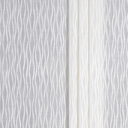 Whisper To You Frost by Carole Designer Fabric Sheer Impressions 100% Polyester N/A 4 1/4" V 118" - Swanky Fabrics -