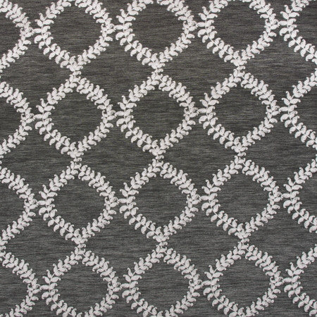 One Morning Raven by Carole Designer Fabric SILVER FOX 67% Polyester, 33% Cotton India Passes 30,000 Double Rubs Wyzenbeek 9 1/2" V, 9" H 54" - Swanky Fabrics -