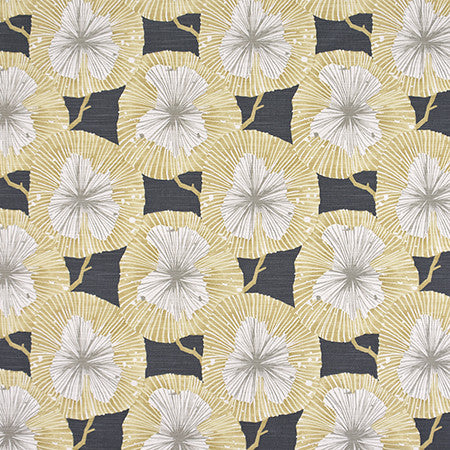Behind The Leaves Charcoal by Carole Designer Fabric Moonstone 100% Cotton-SSR Pakistan 12,000 Wyzenbeek Double Rubs 12 5/8" V, 13 1/2" H 54" - Swanky Fabrics -