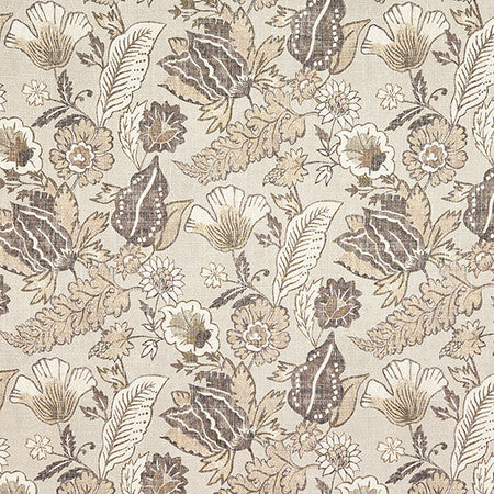 Lomilomi Pecan by Carole Designer Fabric First Impressions 36% Polyester, 26% Cotton, 22% Viscose, 16% Linen China 27" V, 13 1/2" H HD 55" - Swanky Fabrics -