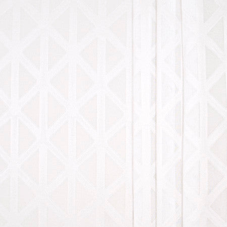 Crossover Snow by Carole Designer Fabric Sheer Marvel 100% Polyester TURKEY N/A </p><p>Repeat: 7 1/2" V, 7 5/8" H 126" - Swanky Fabrics -