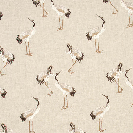 Heron Java by Carole Designer Fabric Portobello 86% Polyester, 9% Rayon, 5% Linen China Passes 73,000 Double Rubs Wyzenbeek 15 1/2" V, 13 1/2" H 54" - Swanky Fabrics -