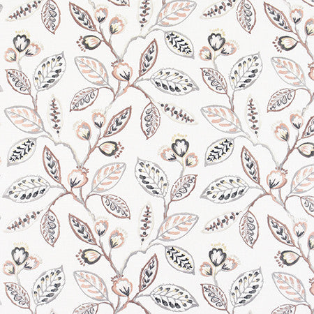 One Voice Dusty Rose by Carole Designer Fabric Harvest 69% Cotton, 31% Polyester India 18 7/8" V, 17" H 51" - Swanky Fabrics -