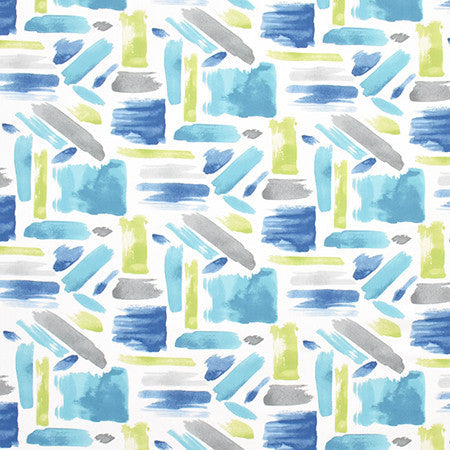 Brush It Off Seaglass by Carole Designer Fabric Prisma 100% Cotton PAKISTAN 12 3/8" V, 18 1/8" H HD 54.875" - Swanky Fabrics -