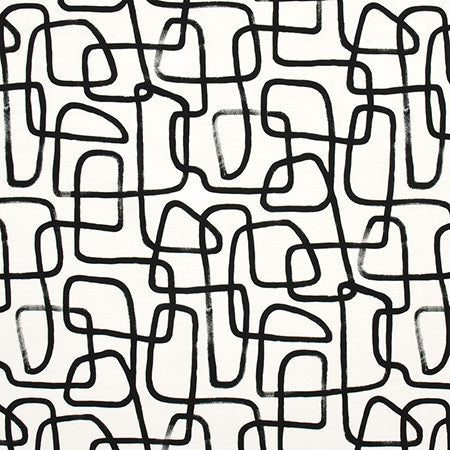 Wrong Turn Domino by Carole Designer Fabric Prisma 100% Cotton SPAIN 27" V, 13 1/2" H HD 54" - Swanky Fabrics -
