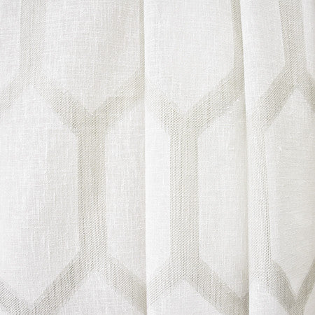 To The Point Smoke by Carole Designer Fabric Sheer Luxury 85% Polyester, 15% Cotton-Weighted Hem INDIA N/A 13 1/2" V, 4 1/2" H 116" - Swanky Fabrics -