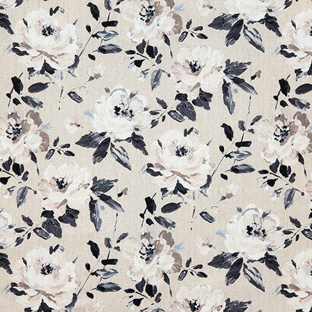 Trust Your Heart Ashen by Carole Designer Fabric Earth & Stone 100% Polyester India 25" V, 13 1/2" H HD 55" - Swanky Fabrics -
