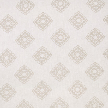 Parlor Games Champagne by Carole Designer Fabric COCONUT CREAM 95% Polyester, 5% Linen China N/A Horizontal: 11 3/4" and Vertical: 11 3/4" V 54" - Swanky Fabrics -