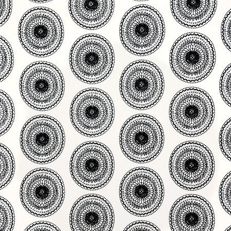 Abroad Onyx by Carole Designer Fabric Oasis Base: 75% Cotton,25% Polyester Embr: 50% Cotton, 50% Viscose India 9 1/2" V, 9" H HD 53" - Swanky Fabrics -