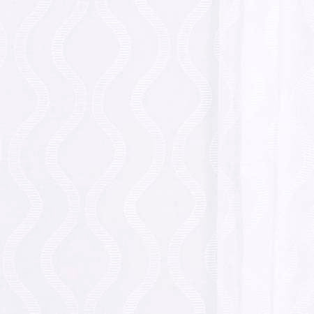 Palace Arch White by Carole Designer Fabric Sheer Intrigue 100% Polyester China 6" V, 9 1/8"H 54" - Swanky Fabrics -