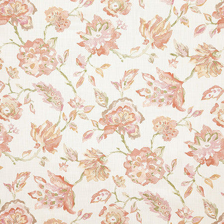 Full Frame Camelia by Carole Designer Fabric Dawn & Dusk 97% Cotton, 3% Linen Printed In Usa 27" V, 14 1/2" H HD 54" - Swanky Fabrics -