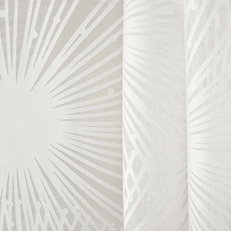 So Surprised White by Carole Designer Fabric Sheer Luxury 53% Viscose, 47% Polyester FRANCE 18" V, 17 7/8" H 118" - Swanky Fabrics -