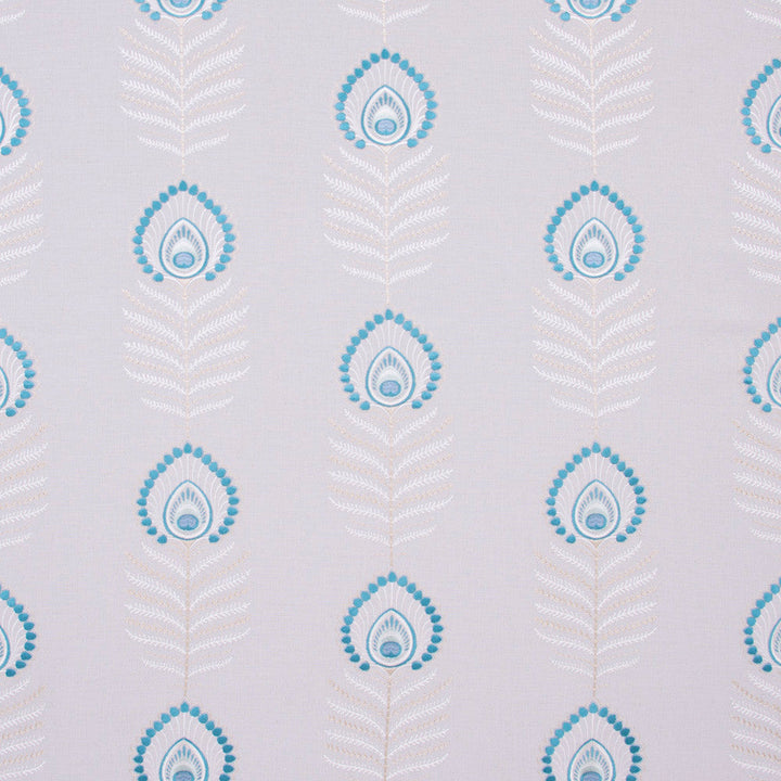 Peacock Feather Teal by Carole Designer Fabric Spearmint 60% Polyester, 30% Viscose, 10% Cotton China N/A Horizontal: 10.5 and Vertical: 11.75 52 - Swanky Fabrics -