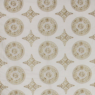 In The Moment Beige by Carole Designer Fabric Golden Sunrise 85% Viscose, 15% Polyester India 7 1/2" V, 10" H 51" - Swanky Fabrics -