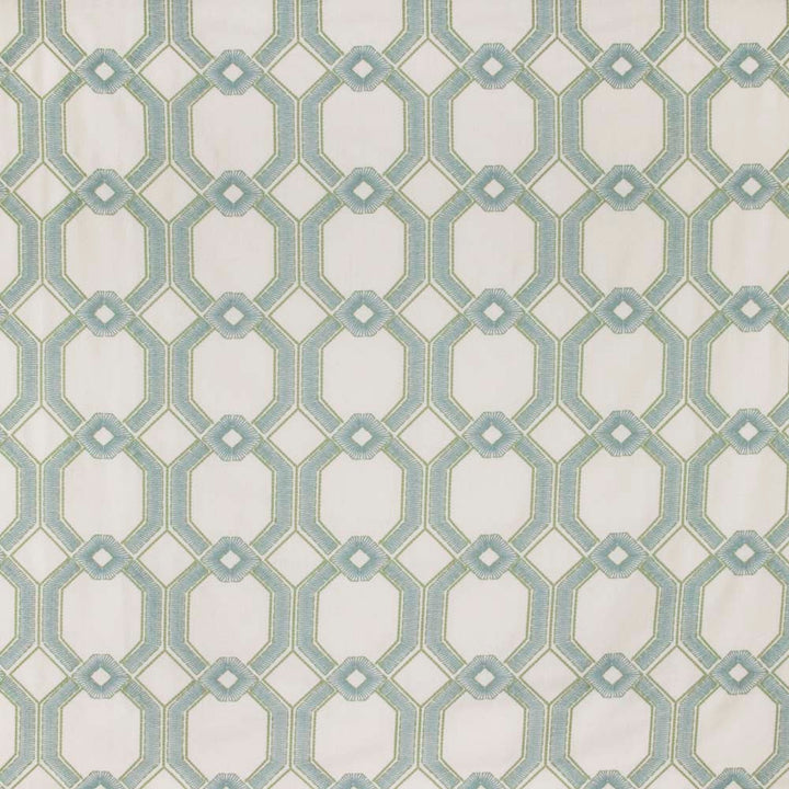 Graceful Gate Sea Glass by Carole Designer Fabric Seamist 100% Polyester India N/A Horizontal: 675 and Vertical: 65 54 - Swanky Fabrics -
