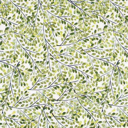 Fall Through Leaf by Carole Designer Fabric Jade 55% Linen, 45% Viscose-Soil Repellent, Acrylic Backing China 12,000 Wyzenbeek Double Rubs 35 3/8" V, 27" H 56.5" - Swanky Fabrics -