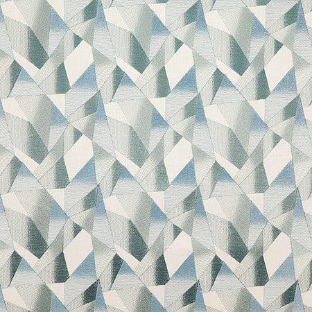 See The Effect Aquamarine by Carole Designer Fabric Dewdrop Base: 50% Polyester, 50% Cotton, Embr: 100% Polyester India 51,000 WYZENBEEK DOUBLE RUBS 6 5/8" V, 6 3/8" H 52" - Swanky Fabrics -