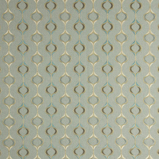 Climbing Higher Mermaid by Carole Designer Fabric Sea Glass 60% Cotton, 40% Polyester India 3 1/8" V, 4 1/4" H 51" - Swanky Fabrics -