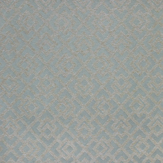 Key Shift Aqua by Carole Designer Fabric Waterfront 100% Polyester India Passes 30,000 Double Rubs Wyzenbeek Horizontal: 13 3/4" and Vertical: 14 3/4" V 56" - Swanky Fabrics -