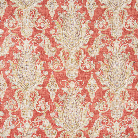 North Castle Tomato by Carole Designer Fabric Geranium 55% Linen, 45% Rayon-SSR Printed In USA Passes 15,000 Double Rubs Wyzenbeek </p><p>Repeat: 25 1/4" V, 27" H 54" - Swanky Fabrics -