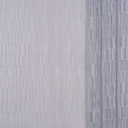 Lined Up Platinum by Carole Designer Fabric Sheer Marvel 100% Polyester CHINA N/A 8" V, 4 1/8" H 118" - Swanky Fabrics -