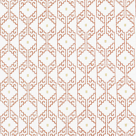 Our Corner Clay by Carole Designer Fabric Harvest 75% Cotton, 25% Spun Polyester India 5" V, 5 3/4" H 52" - Swanky Fabrics -