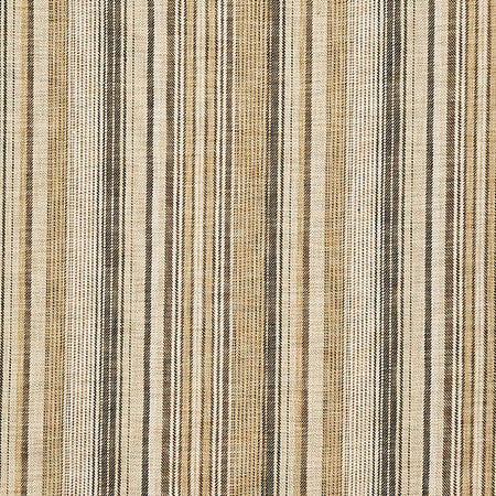 Boardwalk Stripe Toffee by Carole Designer Fabric Evergreen 100% Polyester India 13 1/2" H 55" - Swanky Fabrics -