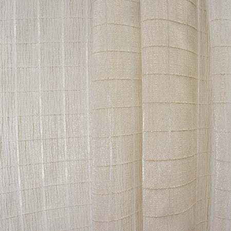 Square One Dune by Carole Designer Fabric Sheer Luxury 66% Cotton, 34% Polyester INDIA 1 1/4" V, 1 3/8" H 116" - Swanky Fabrics -