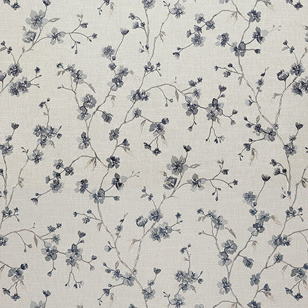 Music Lover Slate by Carole Designer Fabric Dewdrop Base: 69% Cotton, 31% Polyester. Embr: 100% Rayon India 20,000 WYZENBEEK DOUBLE RUBS 25 1/4" V, 12 1/2" H HD 50" - Swanky Fabrics -