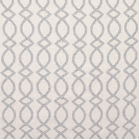 When We Connect Grey by Carole Designer Fabric Artisan Base: 91% Poly, 9% Linen. Embr: 93% Poly, 7% Linen CHINA 5 1/2" V, 3 1/2" H 54" - Swanky Fabrics -