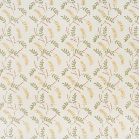 Promises Promises Meadow by Carole Designer Fabric COCONUT CREAM 52% Cotton, 48% Polyester India Passes 30,000 Double Rubs Wyzenbeek Horizontal: 8 5/8" and Vertical: 9 1/8" V 52" - Swanky Fabrics -