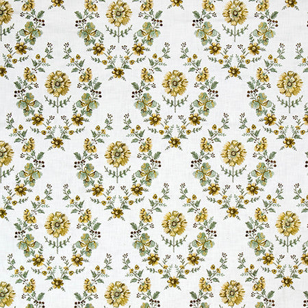 Turn The Page Fern by Carole Designer Fabric English Garden Base: 100% Cotton Embr: 100% Viscose N/A 15 3/8" V, 12 1/2" H HD 50 1/2*" - Swanky Fabrics -