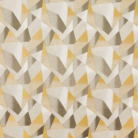 See The Effect Gold by Carole Designer Fabric Evergreen Base: 50% Polyester, 50% Cotton, Embr: 100% Polyester India 6 5/8" V, 6 3/8" H 52" - Swanky Fabrics -