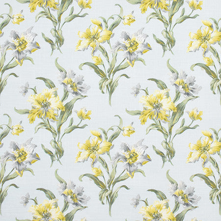 Vibrant Stems Mist by Carole Designer Fabric Wellington 100% Cotton SPAIN 30,000 Wyzenbeek Double Rubs 13 1/2" V, 13 1/2" H 54" - Swanky Fabrics -