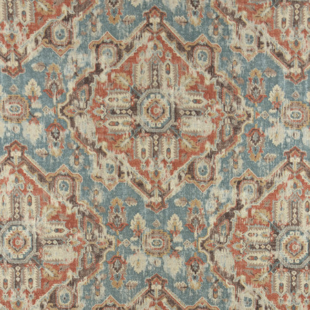 Thunder Ridge Teal by Carole Designer Fabric Well-Traveled 55% Linen, 45% Viscose-Soil Resistant S Korea 12,000 Wyzenbeek Double Rubs 27 3/8" V, 26 1/4" H HD 56" - Swanky Fabrics -
