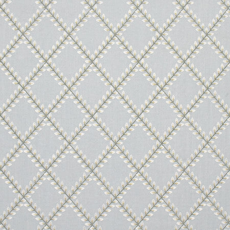 Diamond Petals Mist by Carole Designer Fabric Wellington Base: 100% Polyester. Embr: 100% Viscose INDIA 51,000 Wyzenbeek Double Rubs 6" V, 5 3/8" H HD 55" - Swanky Fabrics -