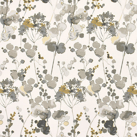 Escape To Slate by Carole Designer Fabric Moonstone 100% Cotton India 5,000 Wyzenbeek Double Rubs 27" V, 13 1/2" H HD 54" - Swanky Fabrics -
