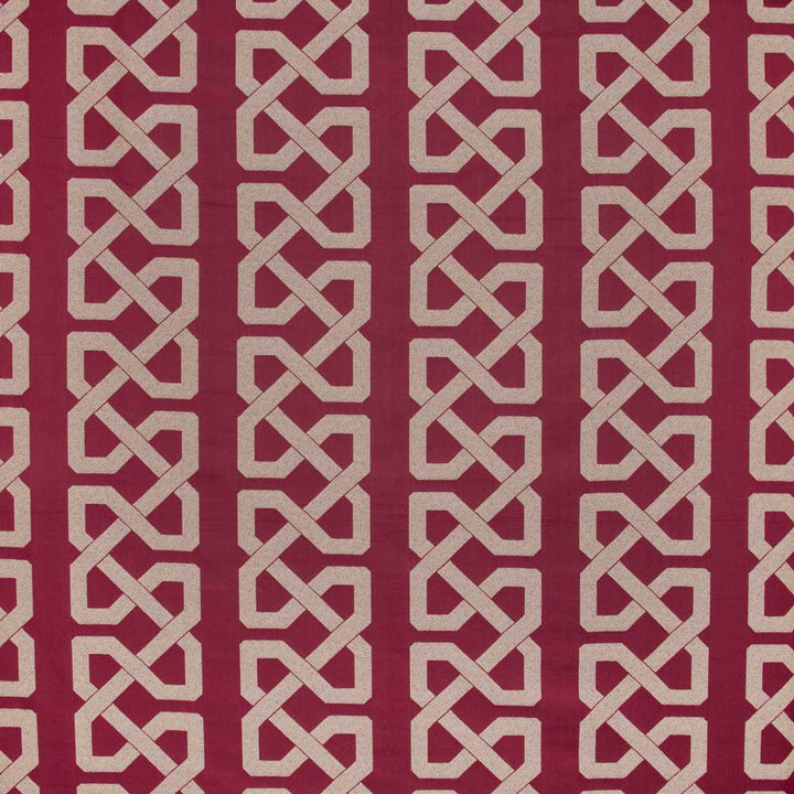 Grand Cable Crimson by Carole Designer Fabric Mulberry Sangria 100% Polyester India N/A Horizontal: 9125 and Vertical: 85 54 - Swanky Fabrics -