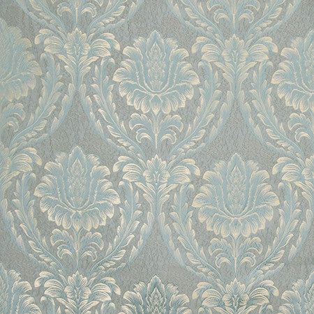 Place Among Blue Mist by Carole Designer Fabric Wellington 100% Polyester CHINA N/A 21 1/2" V, 14" H 55" - Swanky Fabrics -