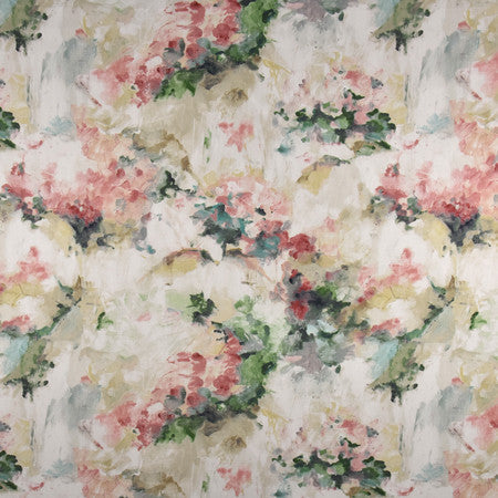 Sunny Disposition Tea Rose by Carole Designer Fabric Muse 100% Cotton India 33,000 Wyzenbeek Double Rubs </p><p>Repeat: 25" V, 26 3/4" H 57.25" - Swanky Fabrics -