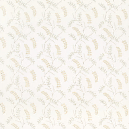 Promises Promises Opal by Carole Designer Fabric COCONUT CREAM 52% Cotton, 48% Polyester India Passes 30,000 Double Rubs Wyzenbeek 9 1/8" V, 8 5/8" H 52" - Swanky Fabrics -