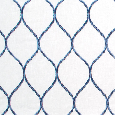 As You Go Cadet by Carole Designer Fabric Bluebell 52% Cotton, 25% Rayon, 18% Polyester, 5% Linen India 7 1/2" V, 4 1/4" H 52" - Swanky Fabrics -