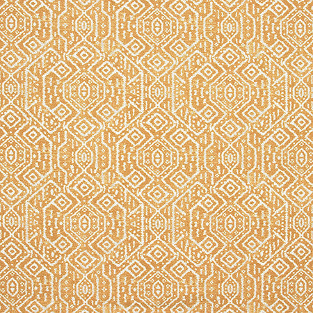 Rare Example Turmeric by Carole Designer Fabric Artisan 100% Cotton PAKISTAN 12 1/2" V, 13 1/2" H HD 56.5" - Swanky Fabrics -