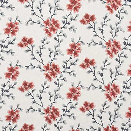 Darling Blooms Plum Berry by Carole Designer Fabric Harvest 52% Cotton, 48% Polyester India 15,000 Wyzenbeek Double Rubs 9 1/4" , 26 3/8" H HD 52.75" - Swanky Fabrics -