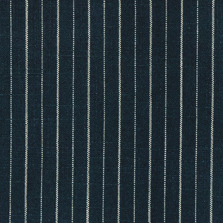 Line Buddy Indigo by Carole Designer Fabric Making Waves 72% Cotton, 10% Linen, 10% Viscose, 8% Polyester N/A 1" H 54" - Swanky Fabrics -