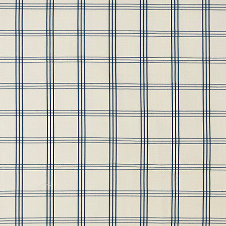 Power Trip Cream Navy by Carole Designer Fabric Well Suited 100% Cotton N/A 2 7/8" V, 3" H 56" - Swanky Fabrics -